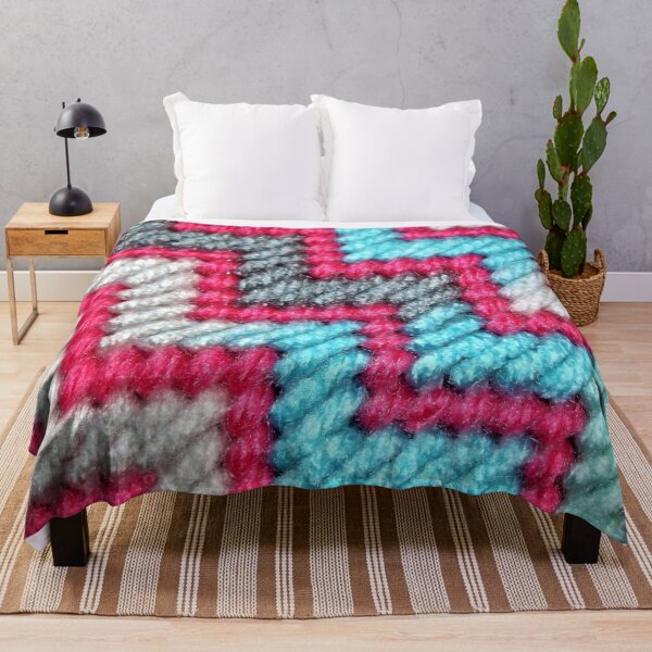 Item preview, Yarn Art (pink, turquoise, white, and grey) designed and sold by Scott and Mary Schneider art_photography.