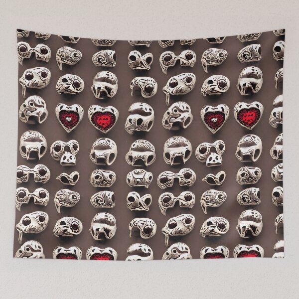 Item preview, Hearts and Strange Objects - Seamless Pattern designed and sold by Chubuter.