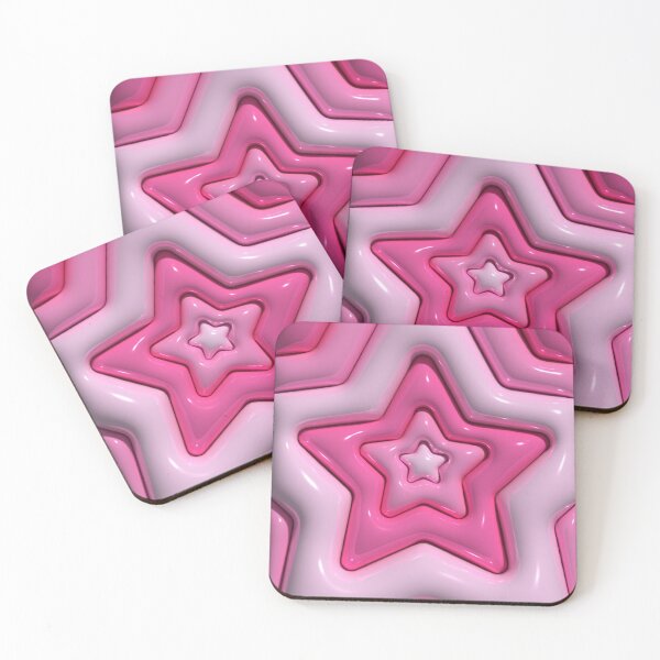 Item preview, Pink Star 3D Bubble Pattern Y2K Aesthetic designed and sold by shoptocka.