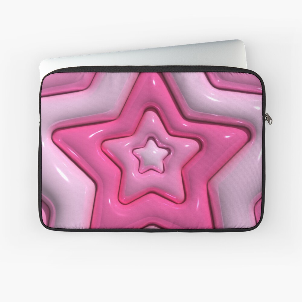 Pink Star 3D Bubble Pattern Y2K Aesthetic  Poster, y2k aesthetic wallpaper  