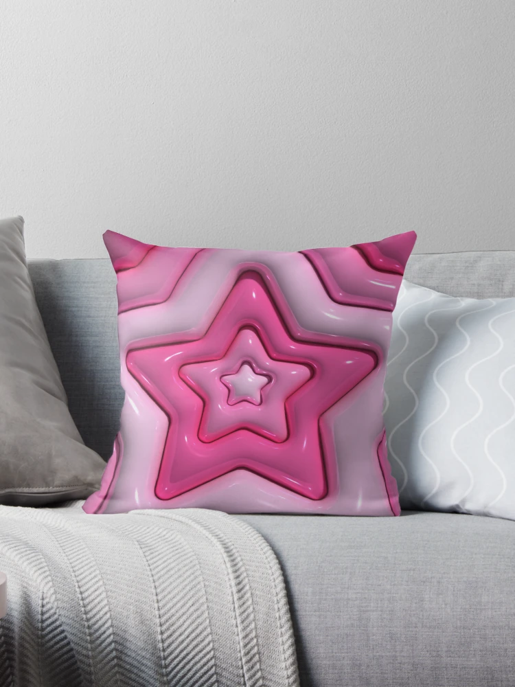 Pink Star 3D Bubble Pattern Y2K Aesthetic | Poster