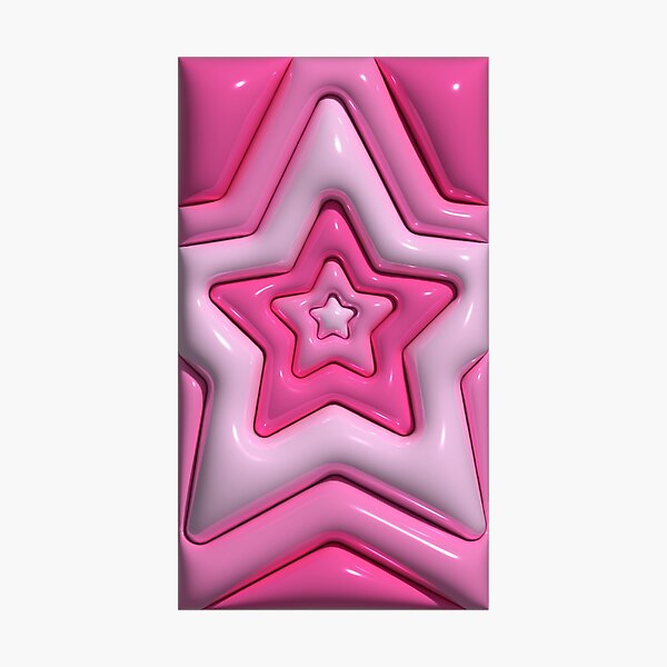 Item preview, Pink Star 3D Bubble Pattern Y2K Aesthetic designed and sold by shoptocka.