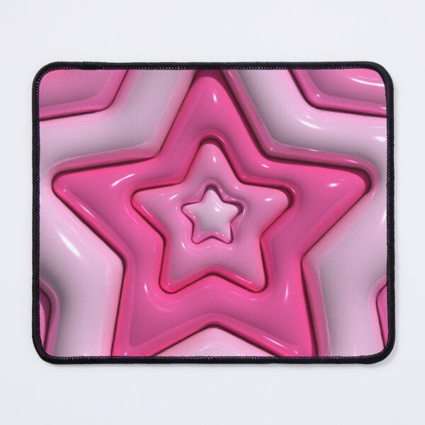 Pink Star 3D Bubble Pattern Y2K Aesthetic | Poster