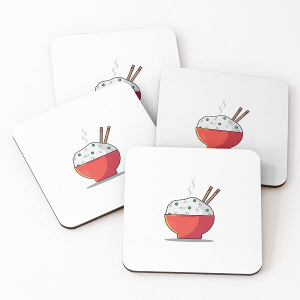 Item preview, Fried rice in bowl with chopsticks, flat design designed and sold by AtonuHaque.