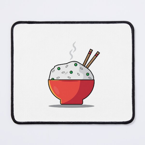 Item preview, Fried rice in bowl with chopsticks, flat design designed and sold by AtonuHaque.
