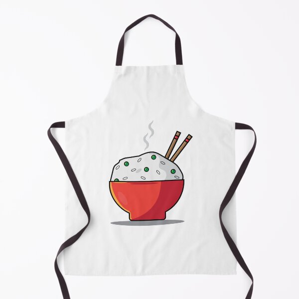 Item preview, Fried rice in bowl with chopsticks, flat design designed and sold by AtonuHaque.