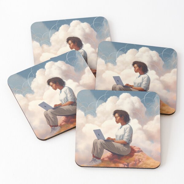 Item preview, Serene Connection: The Woman and the Synergy between Nature and Technology designed and sold by pixelpresso.