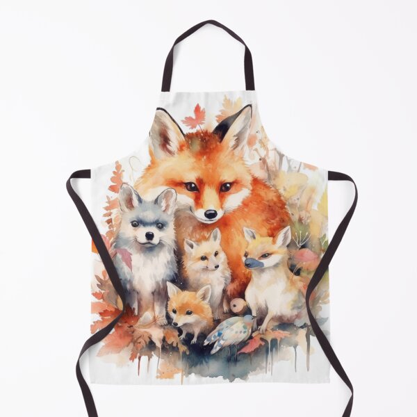 Item preview, Watercolor Forest Foxes in the woods designed and sold by SaikoDesigns.