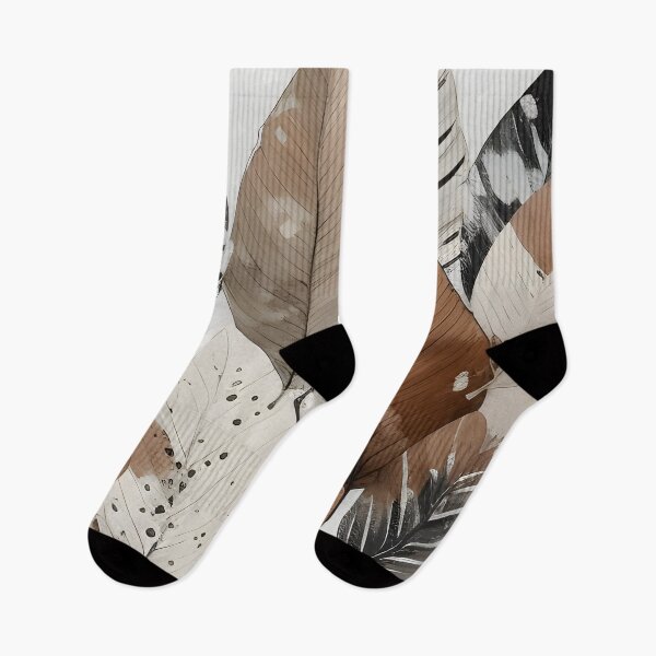 Item preview, Boho style oversized leaves designed with neutral colors for any environment designed and sold by Justteesme.