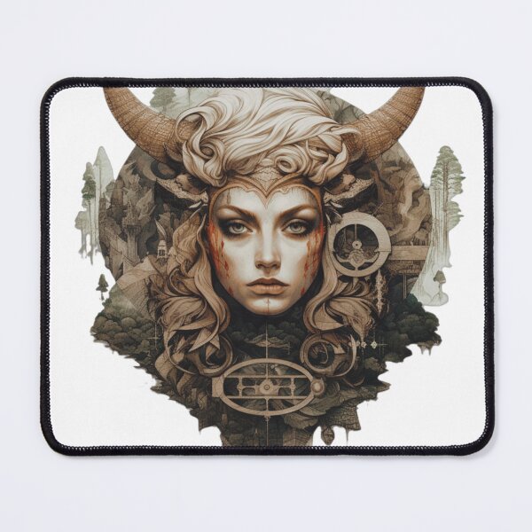 Item preview, logo, mulher viking, coruja, floresta designed and sold by taoufik ighzer.
