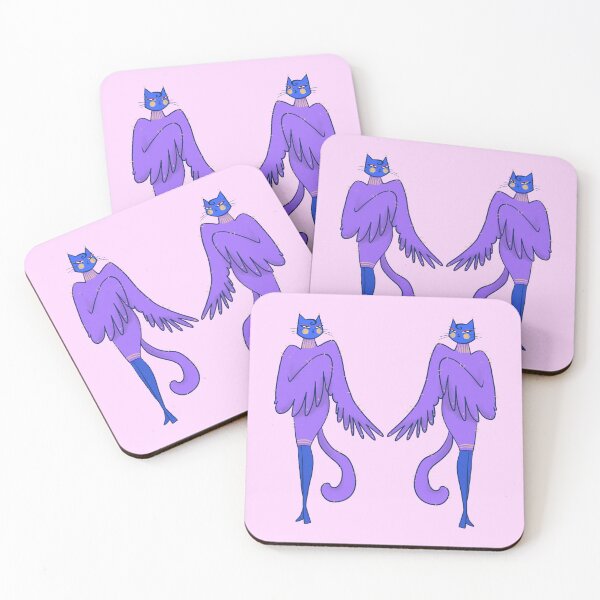 Item preview, Cute blue sexy cat in bird clothes and pattern designed and sold by IULIART.
