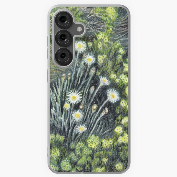 Item preview, Snow daisies and alpine wildflowers, pencil drawing designed and sold by Michelle Baker.