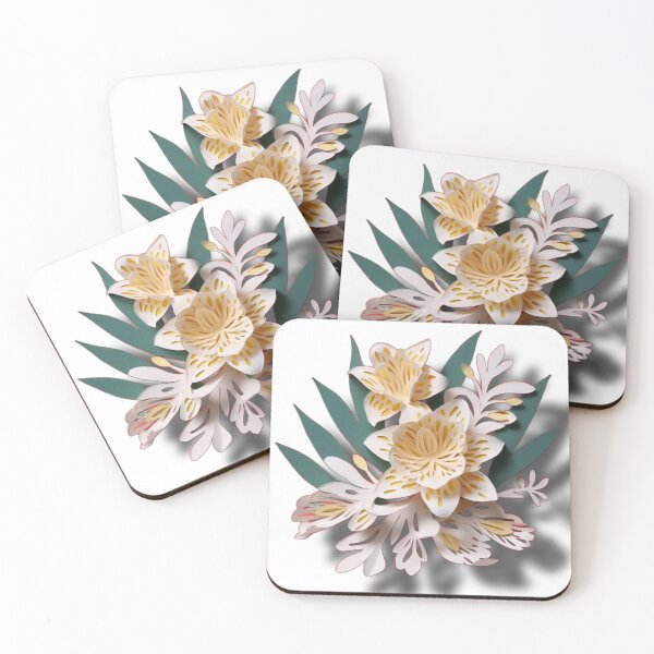 Item preview, cut paper style with a single freesia designed and sold by taoufik ighzer.