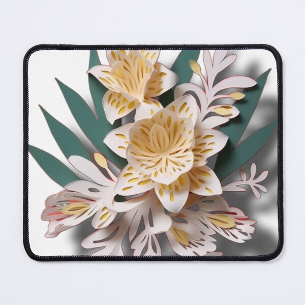 Item preview, cut paper style with a single freesia designed and sold by taoufik ighzer.