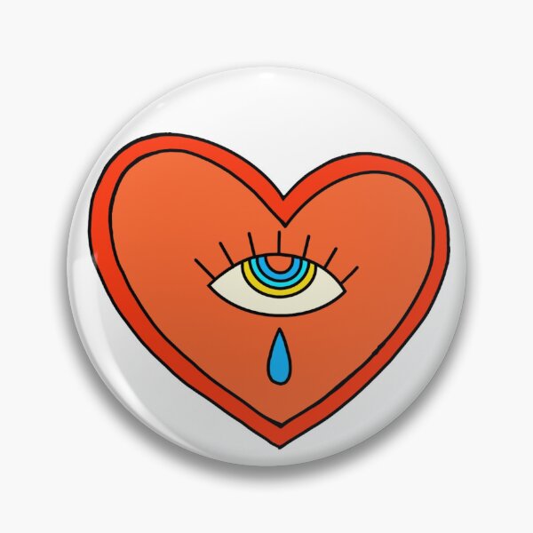 Item preview, Red Y2K crying eye heart  designed and sold by emmaroundy.