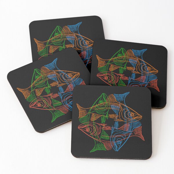 Item preview, Salmon drawing in 4 colors designed and sold by DaveDanchuk.