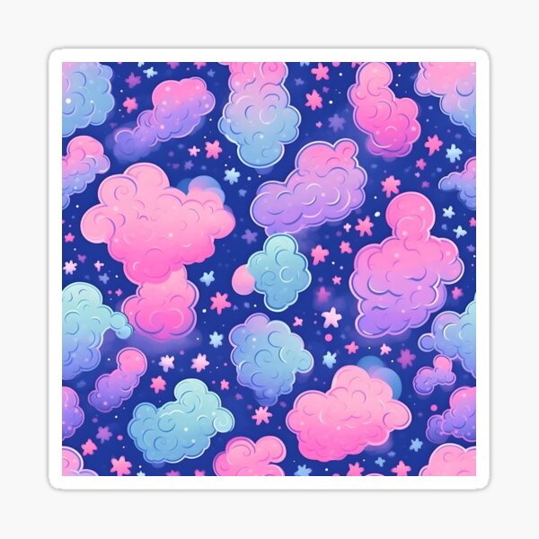 Item preview, Cotton Candy Clouds Seamless Pattern designed and sold by DigitalTranquil.