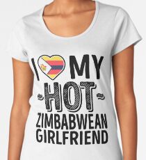 Ich liebe meine HEISSE Simbabwe-Freundin - niedliches Simbabwe-Paare Romantische Liebes-T-Shirts u. Aufkleber Frauen Premium T-Shirts