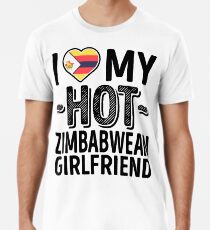 Ich liebe meine HEISSE Simbabwe-Freundin - niedliches Simbabwe-Paare Romantische Liebes-T-Shirts u. Aufkleber Männer Premium T-Shirts
