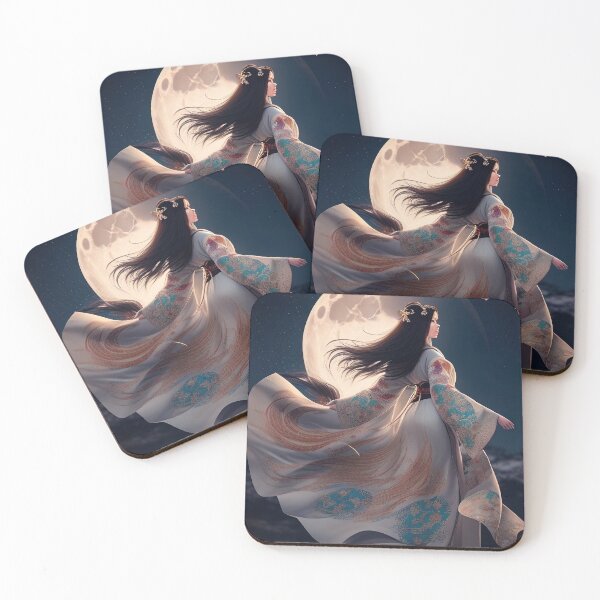 Item preview, Woman in Kimono under the Moon designed and sold by Derek Gillette.