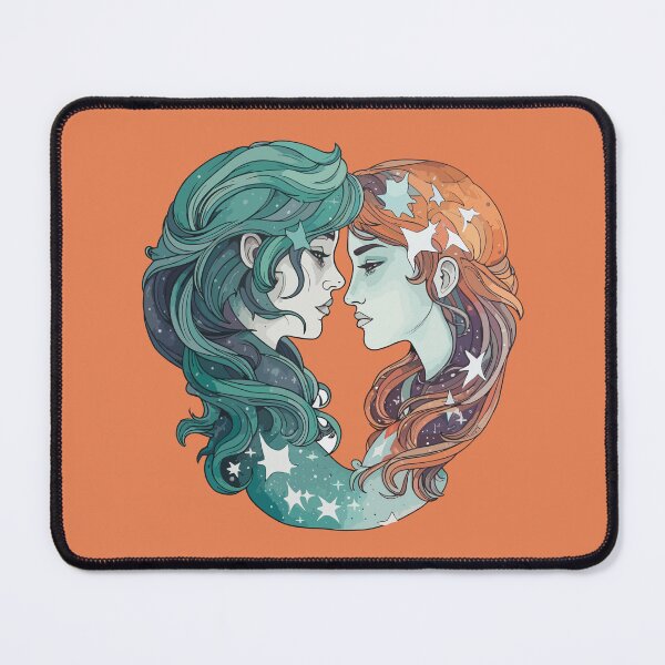 Item preview, Dual Nature: Gemini's Infinite Reflection designed and sold by TrendyArtInk.