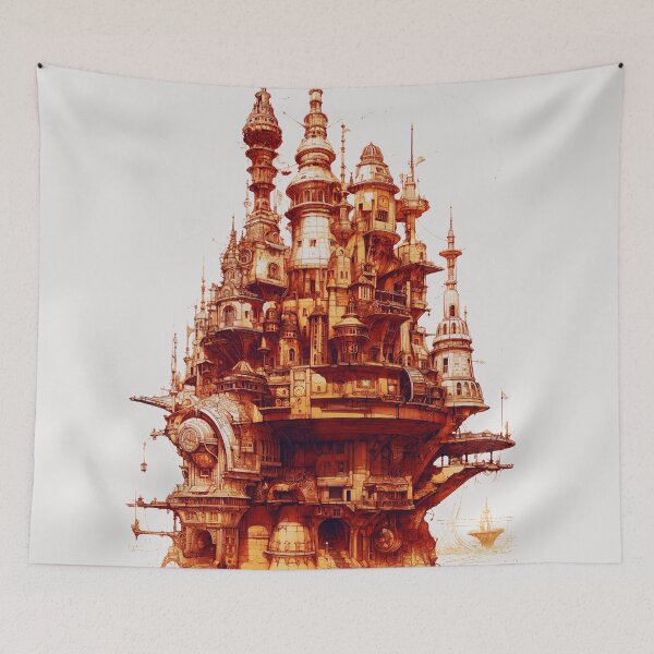 Item preview, Fantasy Steampunk Castle Architecture designed and sold by entwithanaxe.