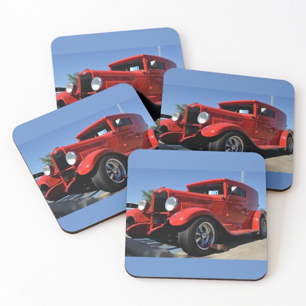 Item preview, Red retro vintage collection car. designed and sold by PariaArt.