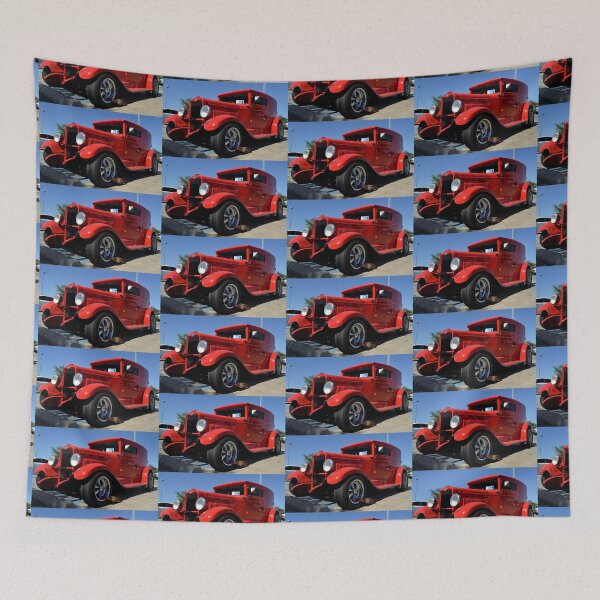 Item preview, Red retro vintage collection car. designed and sold by PariaArt.