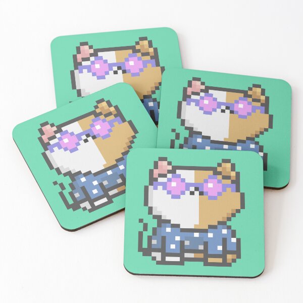 Item preview, Pixel Quiet Two Face White Ginger Cat 104 designed and sold by sosorimaru.