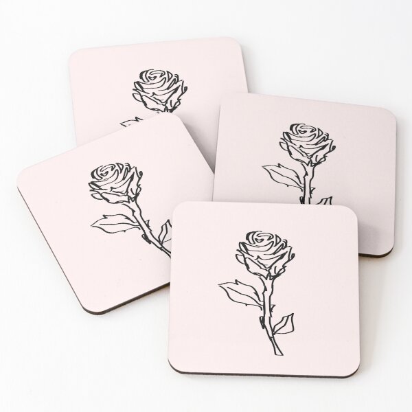 Item preview, rose - minimalist linework version designed and sold by rosatelier.