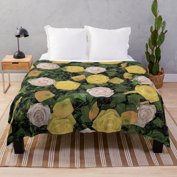 Item preview, Yellow and Pink Roses on Green designed and sold by Karen Simon.