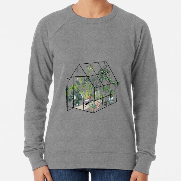 greenhouse with plants Lightweight Sweatshirt