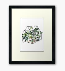 greenhouse with plants Framed Print