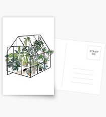 greenhouse with plants Postcards