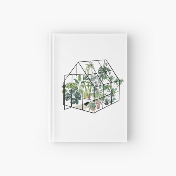 invernadero con plantas Cuaderno de tapa dura