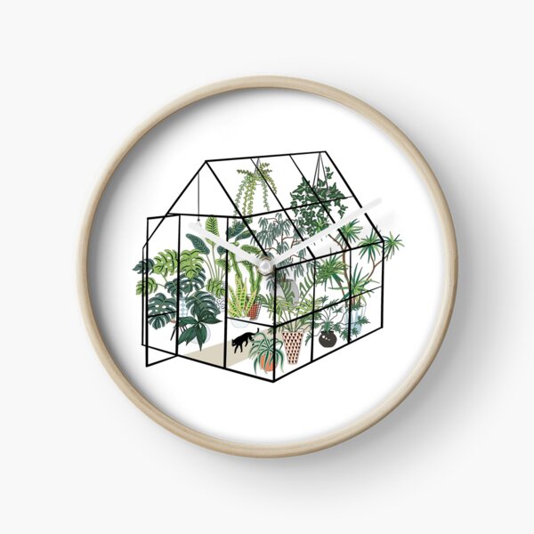 greenhouse with plants Clock