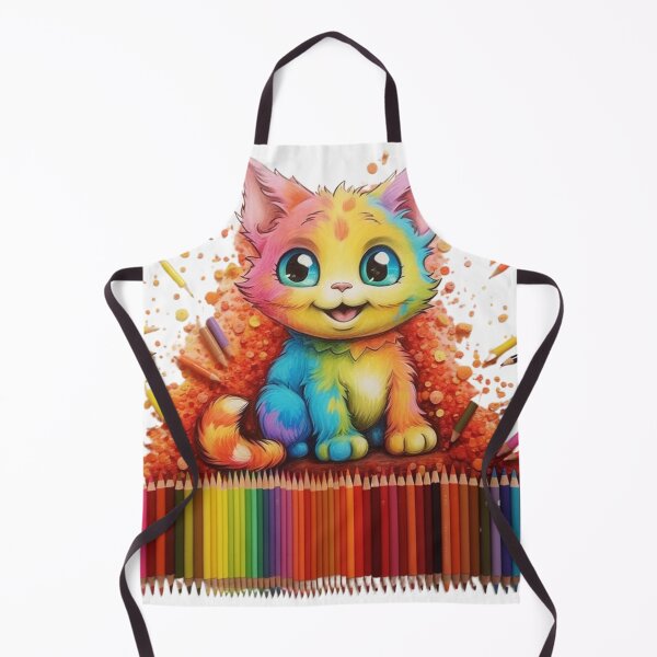 Item preview, colored cat designed and sold by DigitalPixelize.