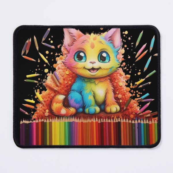 Item preview, colored cat designed and sold by DigitalPixelize.