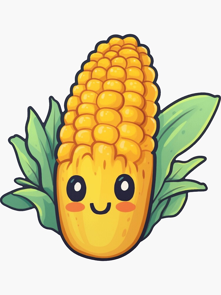 corn Antropomorphic cute cartoon illustration 3D stile generative art Stock  Illustration | Adobe Stock