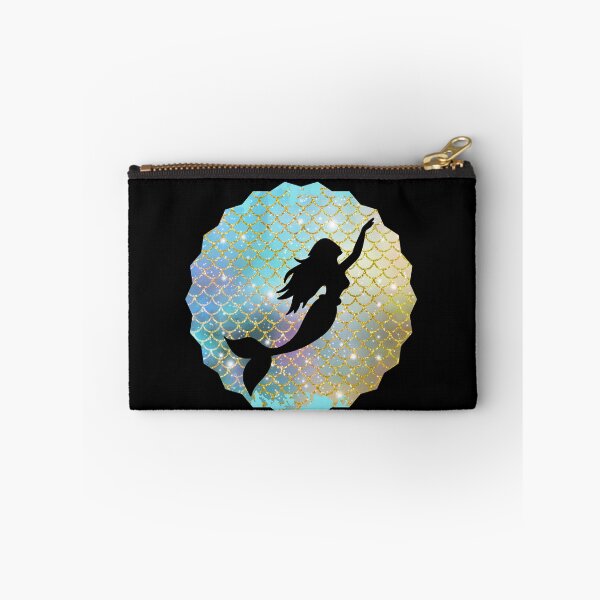 Item preview, Mermaid Black Silhouette on Rainbow Scales Background designed and sold by BeansHotTees.