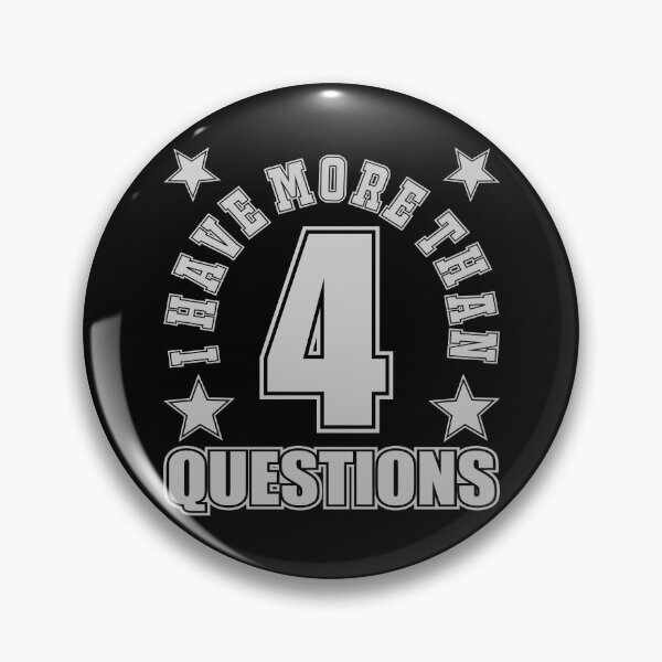 Item preview, I have more than four questions - Cute t-shirt design - Sticker Redbubble designed and sold by bluehatgraphics.