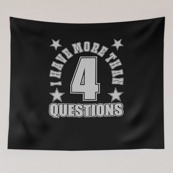 Item preview, I have more than four questions - Cute t-shirt design - Sticker Redbubble designed and sold by bluehatgraphics.