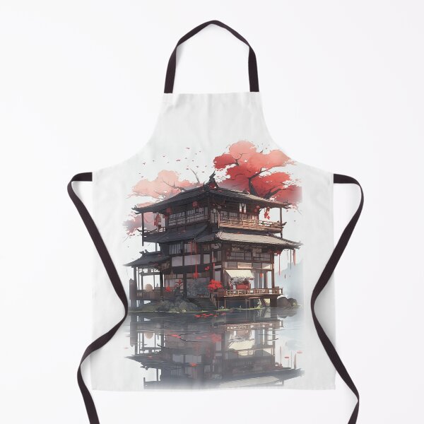 Item preview, Asian Style House on a Lake designed and sold by ArtbyAiGallery.