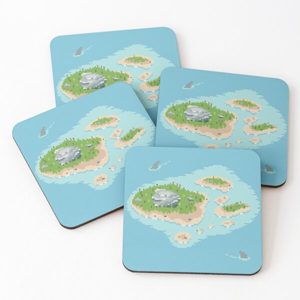 Item preview, Cute Shark Infested Mini Islands designed and sold by PartTimePixel.