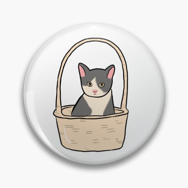 Item preview, CUTE CAT IN A BASKET  designed and sold by pinkysunflower.