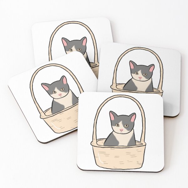 Item preview, CUTE CAT IN A BASKET  designed and sold by pinkysunflower.