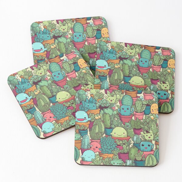 Item preview, Succulent Plants Stylized Illustration Pattern designed and sold by Thresh-prince.