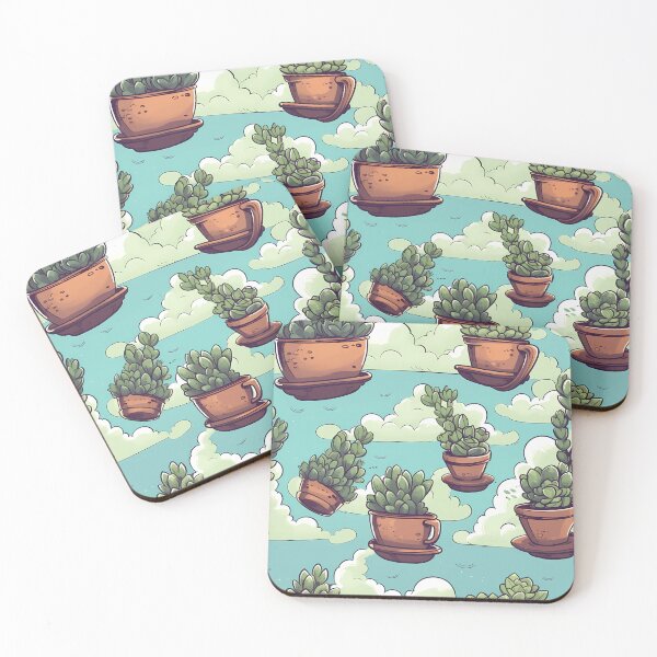 Item preview, Succulent Plants Stylized Illustration Pattern designed and sold by Thresh-prince.