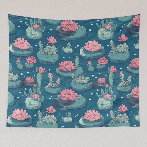 Item preview, Succulent Plants Stylized Illustration Pattern designed and sold by Thresh-prince.