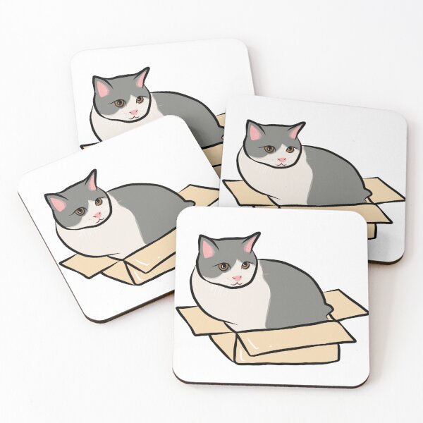 Item preview, CUTE CAT IN A BOX designed and sold by pinkysunflower.